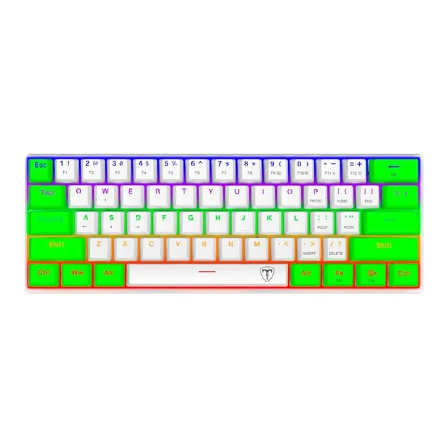 Teclado Mecánico T-dagger Arena Brown 60% Tgk321 - Blanco