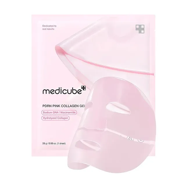Máscara Facial em Gel Medicube PDRN Pink Colágeno para Elasticidade e Brilho da Pele