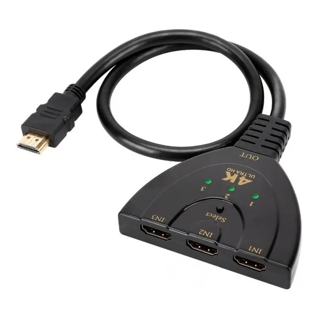 Switch Multiplicador Hdmi 4k 3 Entradas 1 Salida 