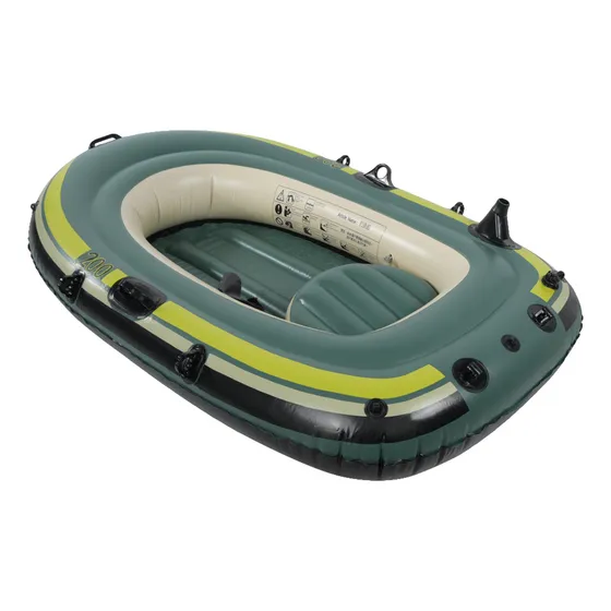 Bote De Pesca Inflable, De Pvc, Color Verde, Para 2 Personas