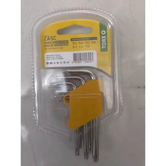 Juego De Llaves  Torx 7 Pzas, (t10-t40) Zasc