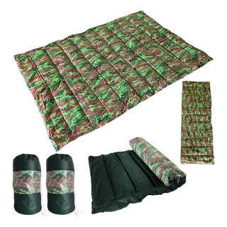 2 Colchonetes Casal Camping Trilha Pesca Camuflado Verde 2 Colchonetes Casal Camping Trilha Pesca Camuflado Verde