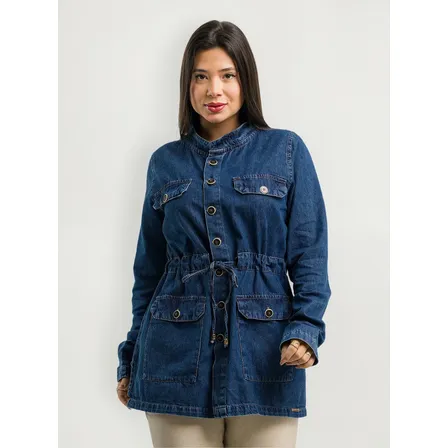 Jaqueta Jeans Maxi Parka Casual Lançamento 36 Ao 50