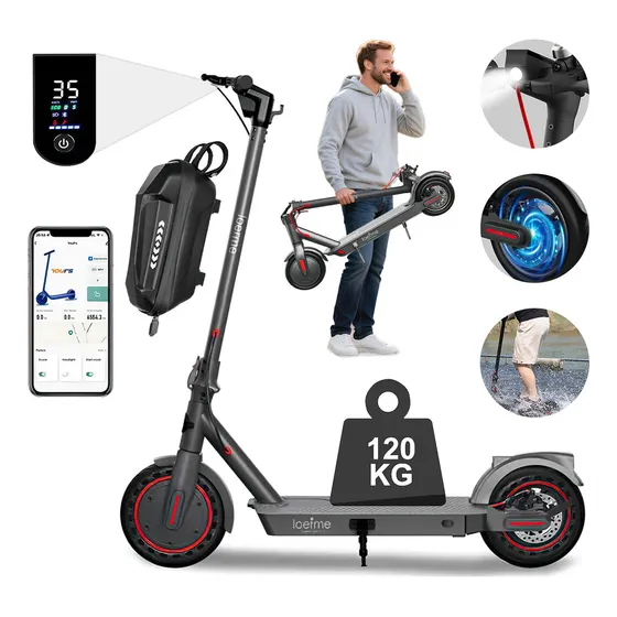 Patín Eléctrico Plegable For Adults 001 Loefme, 10,4 Ah, 600 W, 35 km/h, With Light Led Y Bt App, Color Black Patín Eléctrico Plegable For Adults 001 Loefme, 10,4 Ah, 600 W, 35 km/h, With Light Led Y Bt App, Color Black