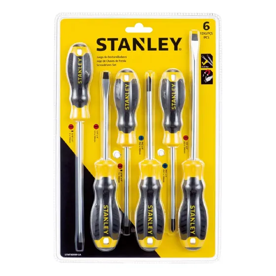 Destornilladores Set De 6 Piezas Stanley Punta Magnética