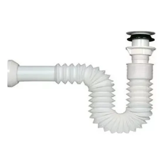 Trampa Cespol Completa Flexible P/ Lavabo Rugo 28-ptf Color Blanco