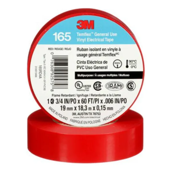 Teipe Electrico Temflex 165 3/4 X 18m 3m Colores Original