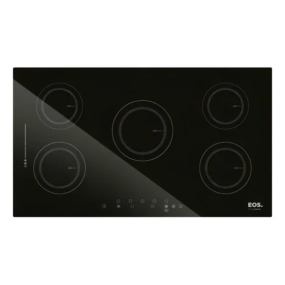 Cooktop de Indução Cinco Bocas EOS 90cm Preto 9500W ECI05EP 220V
