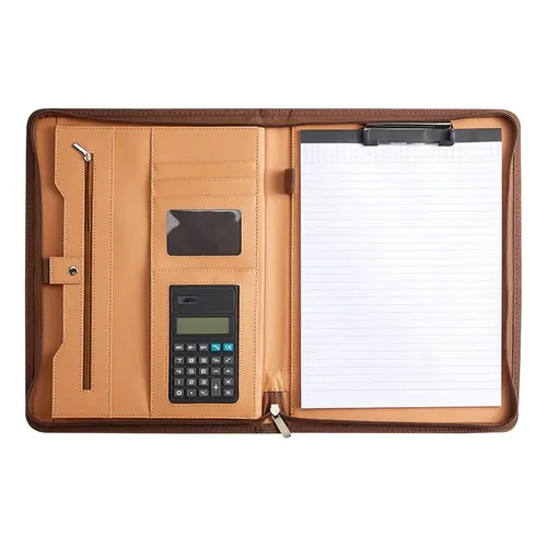 bn)leather A4 Business Briefcase File Folder Document Brown