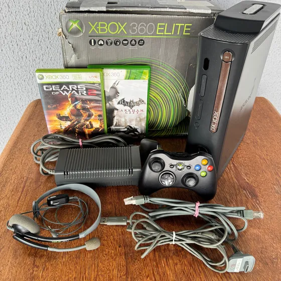 Xbox 360 Fat 120gb + 2 Originais Preto