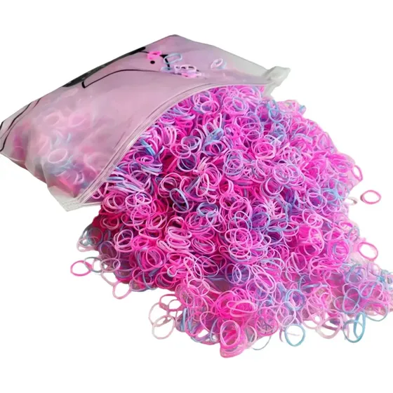 Colitas Goma Trenza Niñas Pack De 2000 Unidades