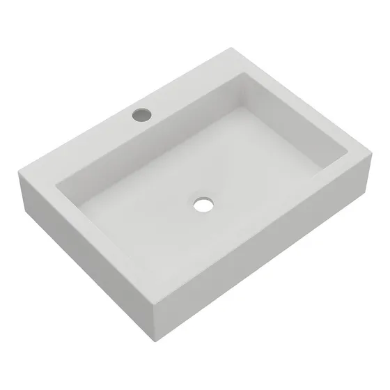  Bacha Pileta De Apoyo Para Baño En Loza Sintética - C550 Acabado Semimate Color Blanco 