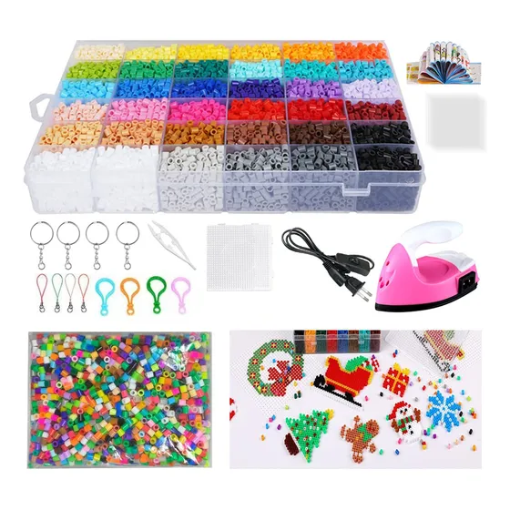 12800 Beads 5mm 36 Color Con Mini Plancha Para Hama/ Perler