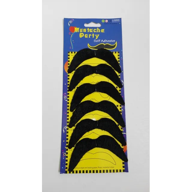 Disfraz Halloween Bigote Mustache Cold Adhesivo Set X 6 Unds