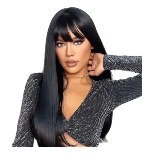 新品☆LaceFront fullwig Black - 22 Inches - Fashionable Full Lace Front Wig Womens