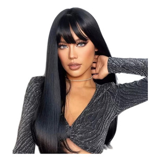 Peruca Preta Longa Lisa IdĂȘntico Cabelo Humano OrgĂąnica Peruca Preta Longa Lisa IdĂȘntico Cabelo Humano OrgĂąnica