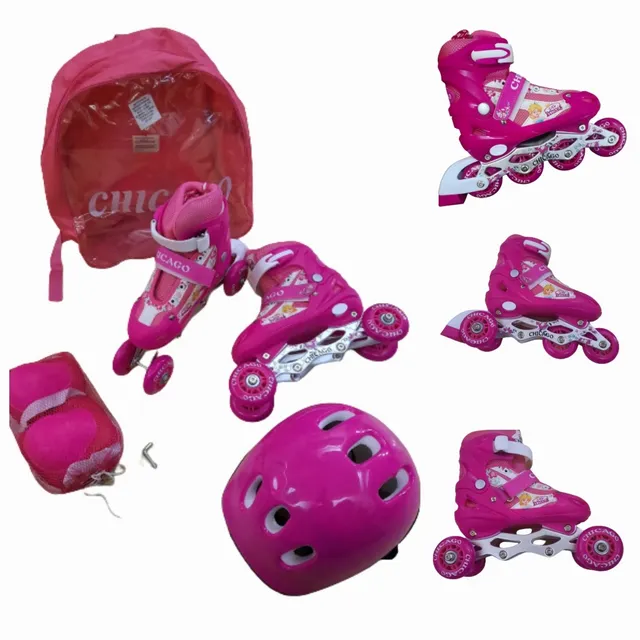 Patines Lineal Cuatro Ruedas Y Tres Ruedas Para Niña Y Niños