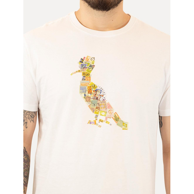 Camiseta Reserva Masculina Estampada Pica-pau Selo Branca Camiseta Reserva Masculina Estampada Pica-pau Selo Branca