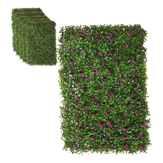 8pcs Pared De Plantas Artificiales Con Hojas Y Flores 60x40