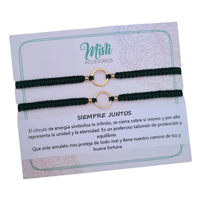 Pulseras Pareja Tejidas Manillas Novios Regalo Conexión
