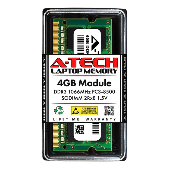 Memoria De 4gb Ddr3 1066mhz Pc3-8500 2rx8 1.5v Sodimm