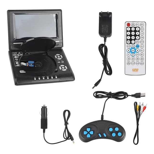Reproductor De Dvd Portátil Multifunción Hd 6.8 Con Pulgadas