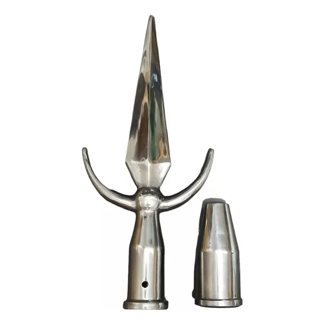 Asta Moharra Punta Para Bandera Ceremonia Pulida  Base 26cm