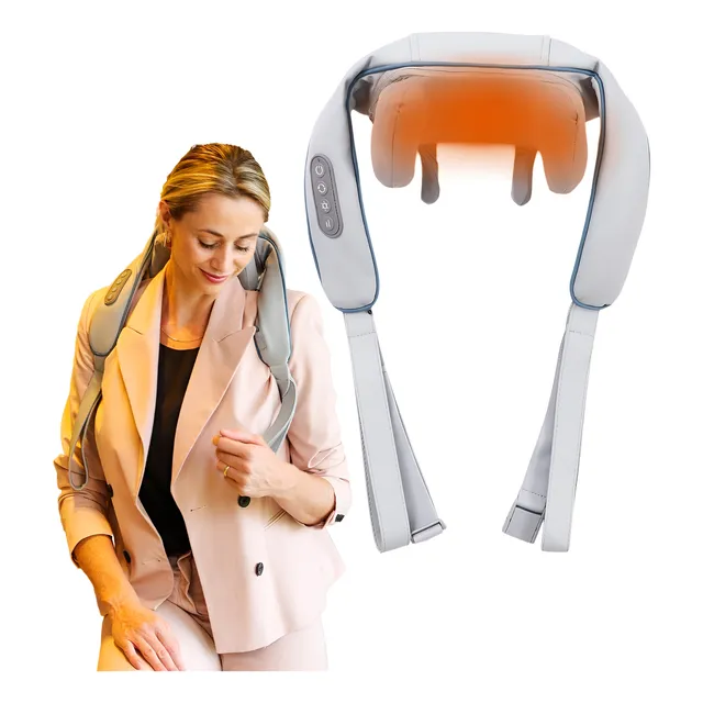 Colete Massagem Aquecimento Shiatsu Pescoço Ombros Cervical