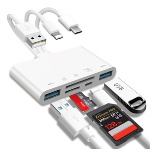 Adaptador Hub Usb C Otg Lector Para iPhone / iPad / Para Mac Adaptador Hub Usb C Otg Lector Para iPhone / iPad / Para Mac