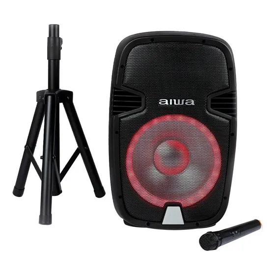 Bocina 15 Aiwa Awsp15twnb Fm Mic Tripie Bluetooth 1000w Color Negro