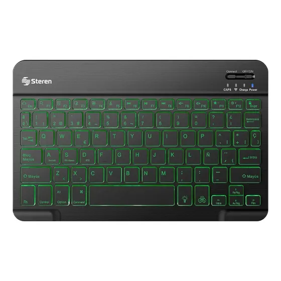 Teclado Inalámbrico Steren Bluetooth Compacto Recargable