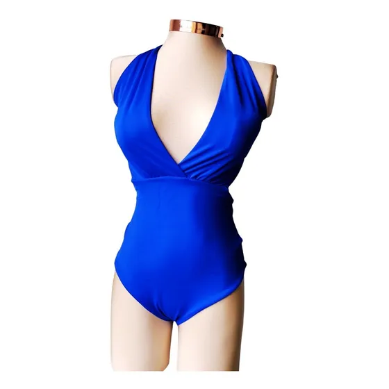 Vestido De Baño Entero Control Abdomen Escote Profundo