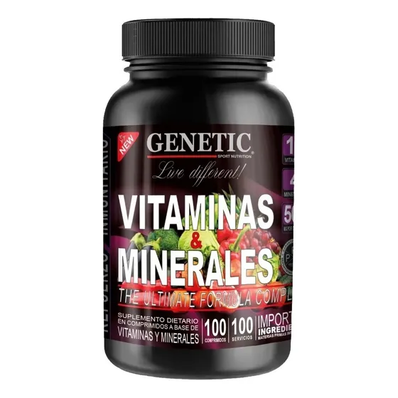 Vitaminas & Minerales Polivitaminico Deportivo - Genetic Sabor Pastillas