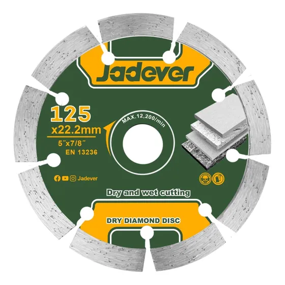 Pack X 3 Discos Diamantados Seco 125x22.2mm - Jddc1k03