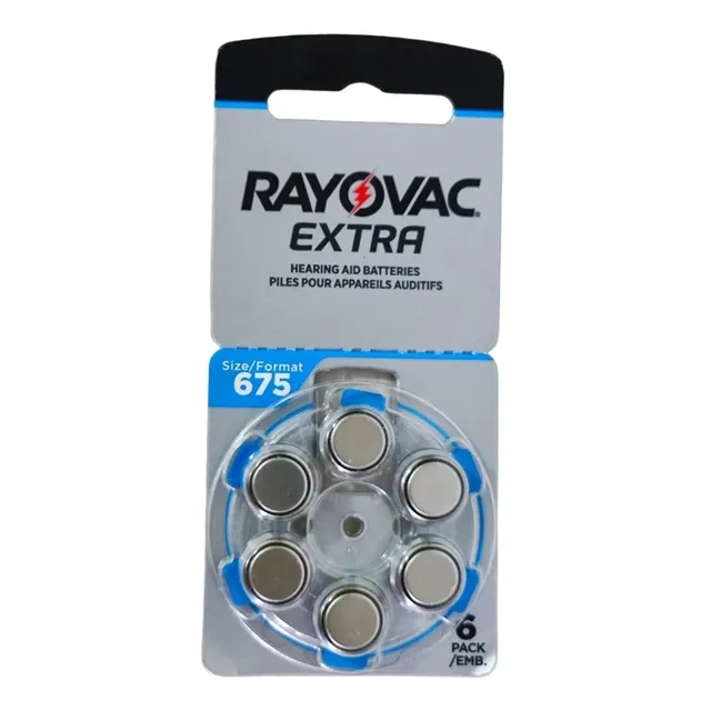 Pila Batería 675 Redonda Audífonos X6 Unidades Rayovac Extra