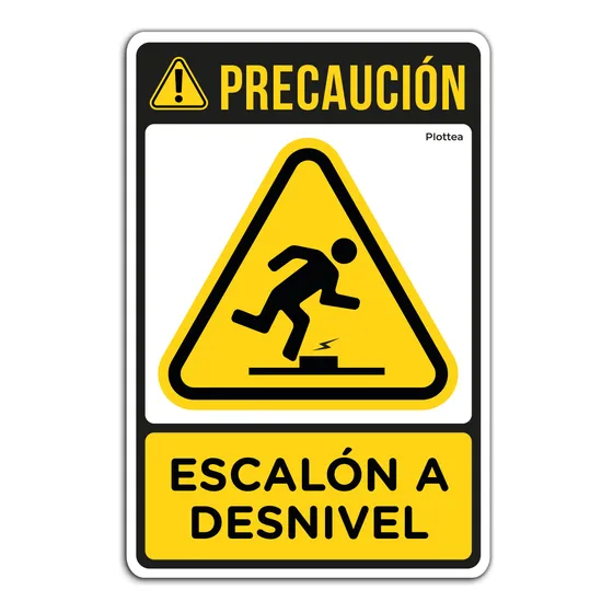 Señalamiento Precaucion Escalon A Desnivel Señal 30x40