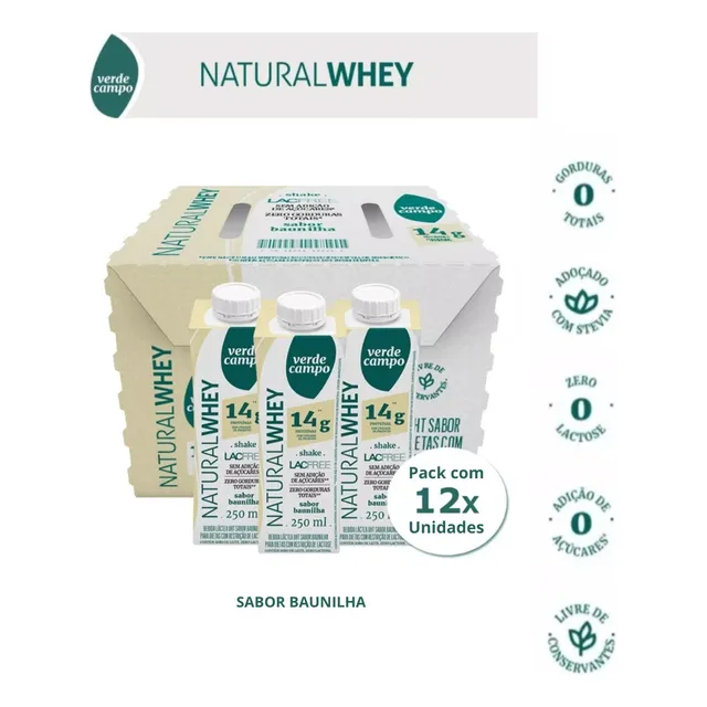 Bebida Lactea Zero Lactose Proteina Whey Combo Verde Campo 