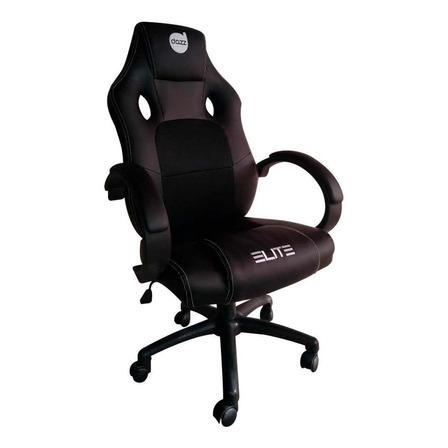 Cadeira de escritório Dazz Elite gamer  preta com estofado de couro y tecido