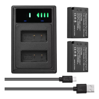 Cargador De Batería Lp-e17 1+2 Para Canon T6i/t7i/sl2/sl3 Cargador De Batería Lp-e17 1+2 Para Canon T6i/t7i/sl2/sl3