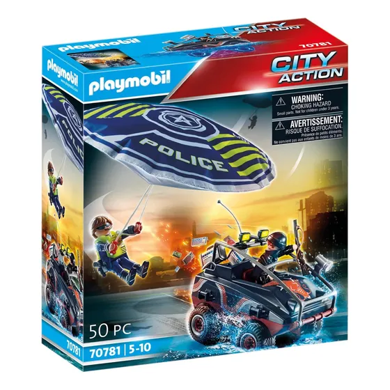 Playmobil City Action 70781 Paracaídas De Policía: Persecuc