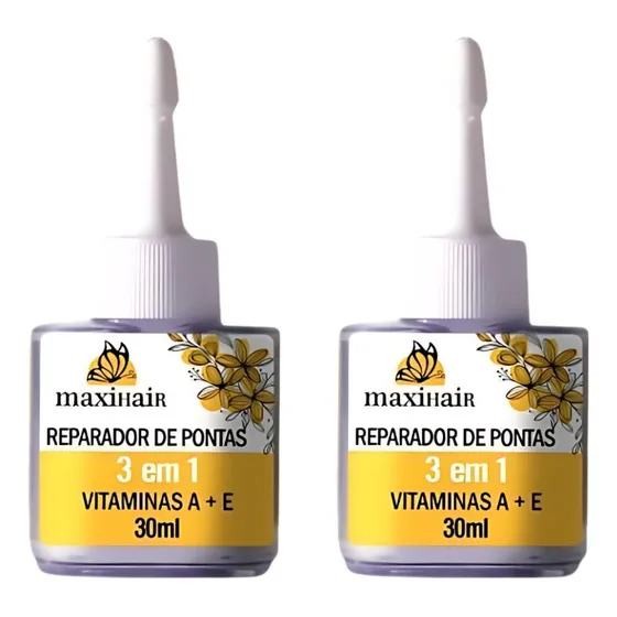 Reparador De Pontas Maxihair 30ml 3 Em 1 - Kit C/ 2un