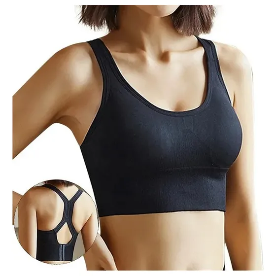 Top Bra Deportivo Sujetador Mujer Con Relleno Yoga Gym Sport