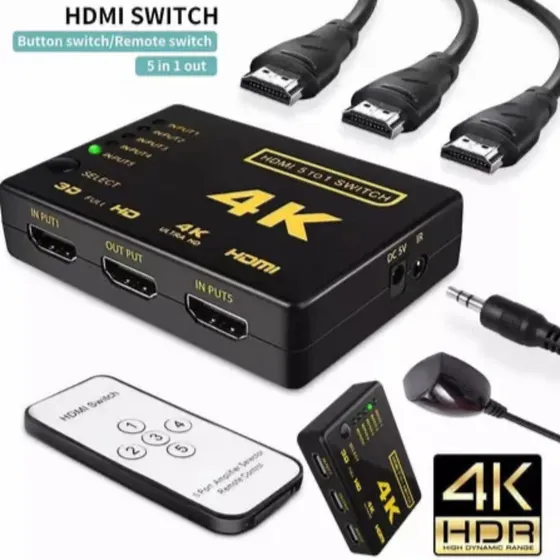 Switch Hdmi 5 En 1 Aon Ao-ad-2002
