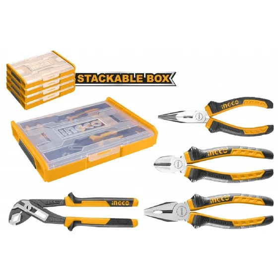 Set Organizador + 4 Pinzas Ingco Hktv01p041 - Tyt
