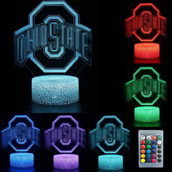 Lámpara 3d De Luz Nocturna Equipos De Fútbol, 7 Colores