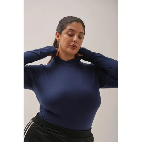 Remera Top Polera Manga Larga Basica Mujer Naif