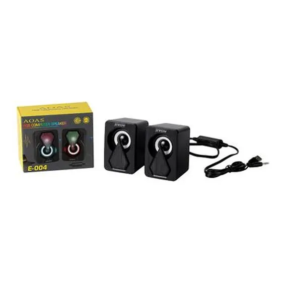 Parlante Pc Chico E-004 Rgb Usb 2.0 4 Ohm 3wx2 100hz-20khz