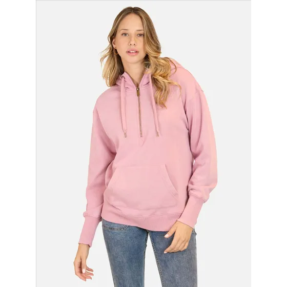 Poleron Chill Mid Zip Rosado Mujer Maui And Sons