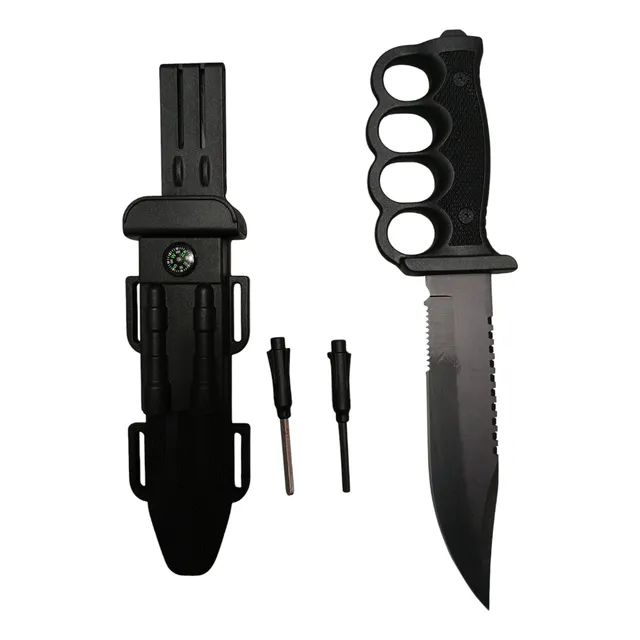 Cuchillo Táctico Con Perdernal Y Brújula
