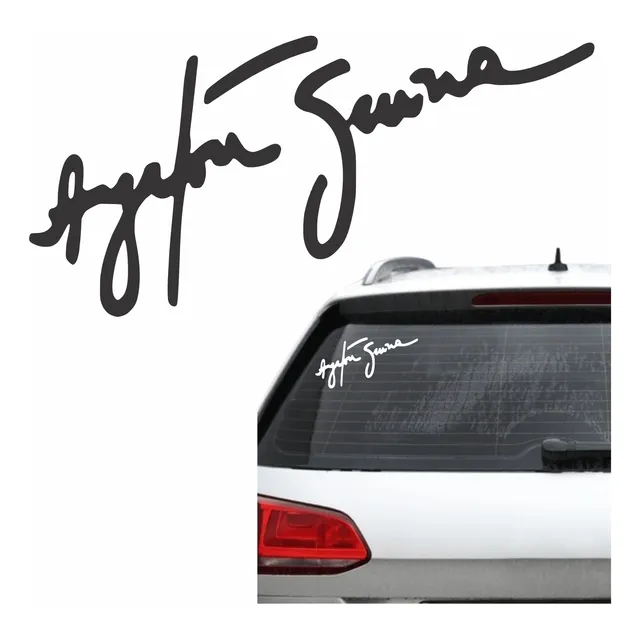 Calco Firma Autógrafo Ayrton Senna F1 Auto Casco Moto
